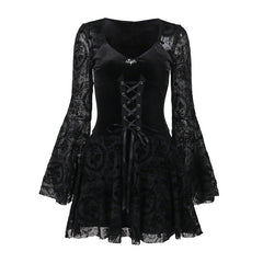 Amalthea Dark Ethereal Vampire Goth Bell Sleeve Dress