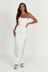 Alanis Strapless Maxi Dress - White