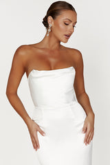 Alanis Strapless Maxi Dress - White