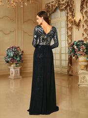 V-Neck Backless Mermaid Cloak Evening Dress RH30689