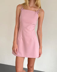 Aketi Mini Dress in Dusky Pink