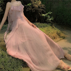 Eva Blush Pink Chiffon Fairy Dress