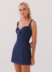 Rosalia Denim Mini Dress - Indigo