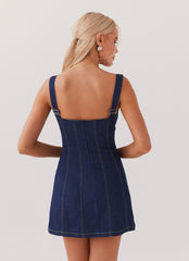 Rosalia Denim Mini Dress - Indigo