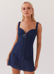 Rosalia Denim Mini Dress - Indigo