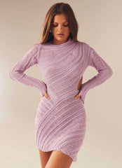 Angels Wing Mini Dress - Lavender