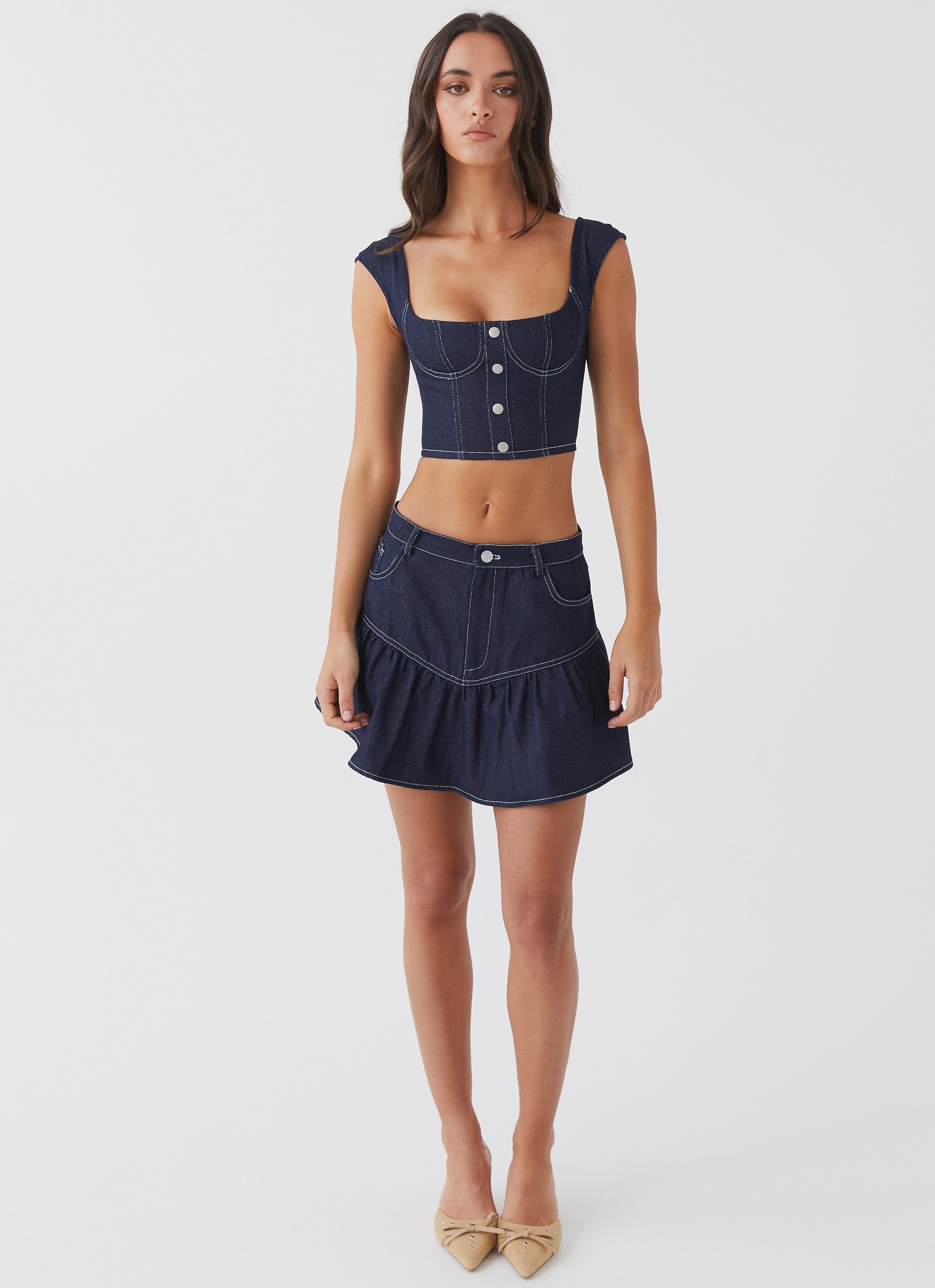 Marielle Denim Mini Skirt - Indigo