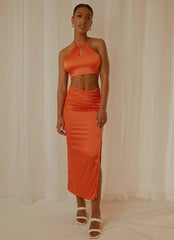 Summer Evenings Halter Top - Orange