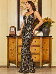 Spaghetti Mermaid Split Evening Dress RM20085