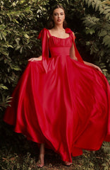 A LINE SOFT SATIN GOWN