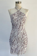 Animal Instincts Dress-Mocha